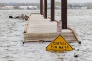 Columbia River near flood stage in Vancouver