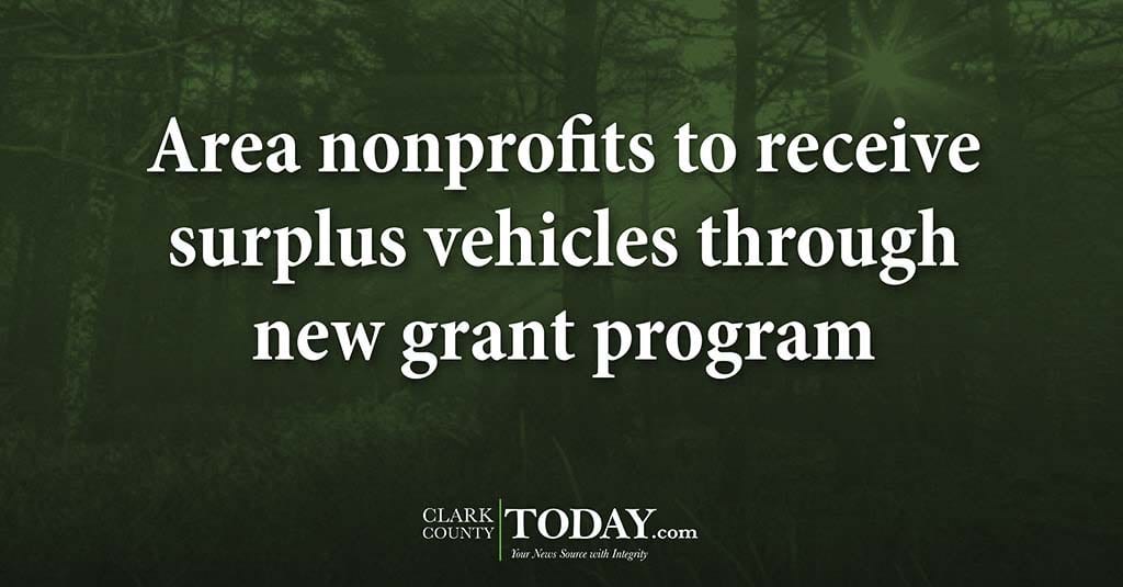 Area nonprofits to receive surplus vehicles through new grant program