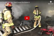 Crews battle morning blaze near Clark County Fairgrounds