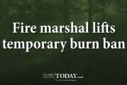 Fire marshal lifts temporary burn ban
