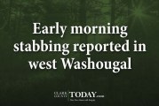 Early morning stabbing reported in west Washougal