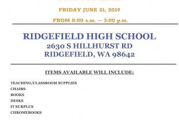 Ridgefield School District will hold a Surplus Sale on June 21