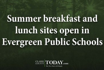 Summer breakfast and lunch sites open in Evergreen Public Schools