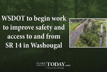 WSDOT to begin work to improve safety and access to and from SR 14 in Washougal
