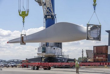Largest-ever shipment of wind turbine blades arrives at the Port of Vancouver