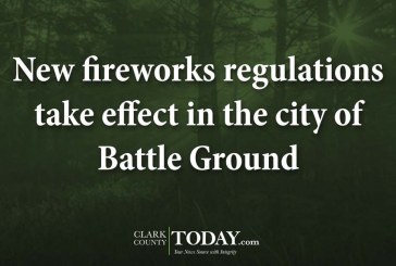 New fireworks regulations take effect in the city of Battle Ground