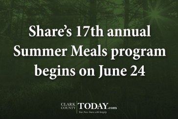 Share’s 17th annual Summer Meals program begins on June 24