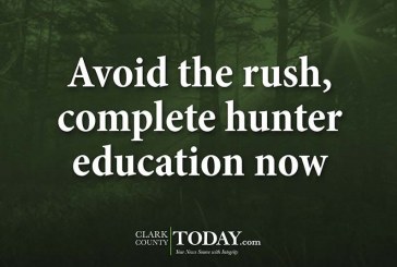 Avoid the rush, complete hunter education now