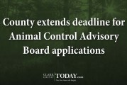 County extends deadline for Animal Control Advisory Board applications