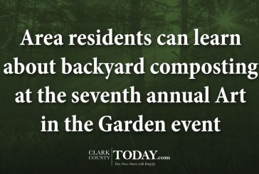 Area residents can learn about backyard composting at the seventh annual Art in the Garden event