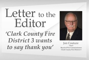 Letter: ‘Clark County Fire District 3 wants to say thank you’