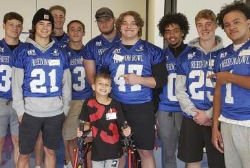 Video: Freedom Bowl players tour Shriners Hospital in Portland