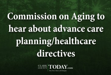 Commission on Aging to hear about advance care planning/healthcare directives