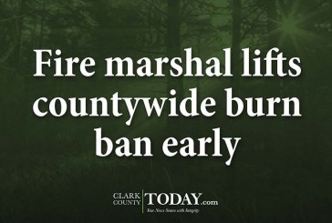 Fire marshal lifts countywide burn ban early