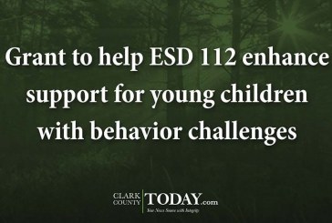 Grant to help ESD 112 enhance support for young children with behavior challenges
