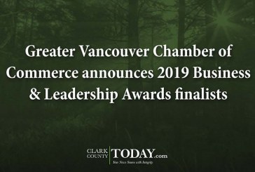 Greater Vancouver Chamber of Commerce announces 2019 Business & Leadership Awards finalists