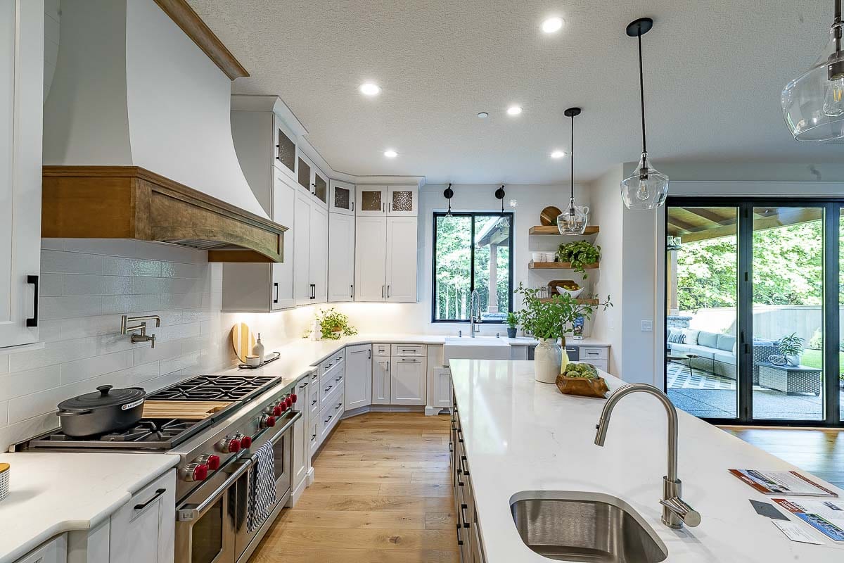The kitchen of Glavin Homes’ Mira Verde is shown here. Photo by Mike Schultz
