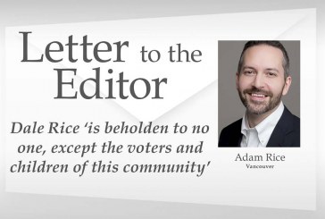 Letter: Dale Rice ‘is beholden to no one, except the voters and children of this community’