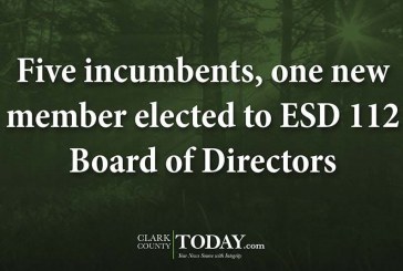 Five incumbents, one new member elected to ESD 112 Board of Directors