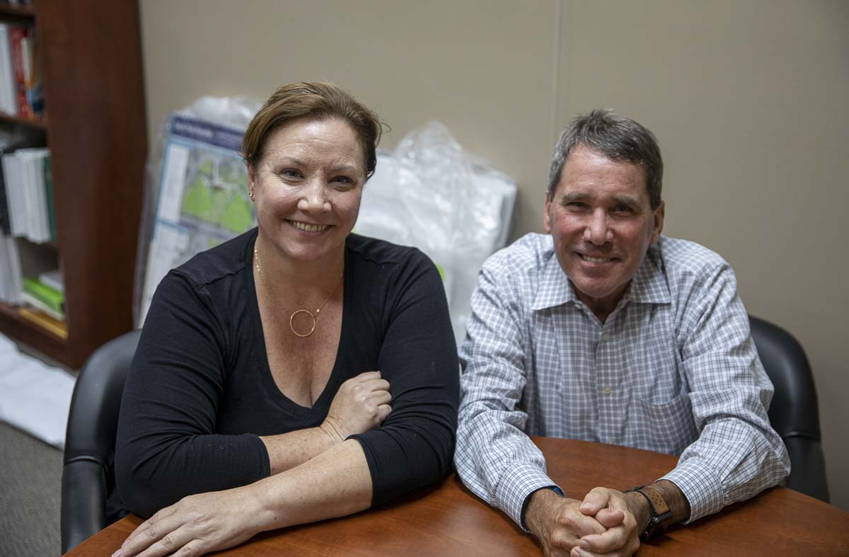 Camas Mayor Shannon Turk (left) is shown here with City Administrator Pete Capell. Photo by Jacob Granneman