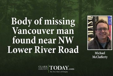 Body of missing Vancouver man found near NW Lower River Road