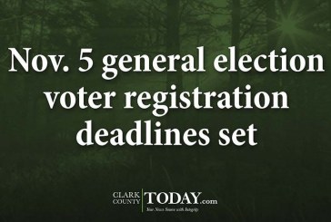 Nov. 5 general election voter registration deadlines set