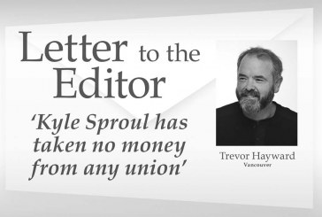 Letter: ‘Kyle Sproul has taken no money from any union’