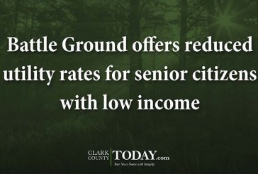 Battle Ground offers reduced utility rates for senior citizens with low income