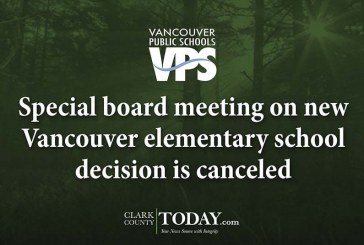 Special board meeting on new Vancouver elementary school decision is canceled