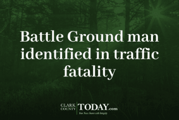 Battle Ground man identified in traffic fatality