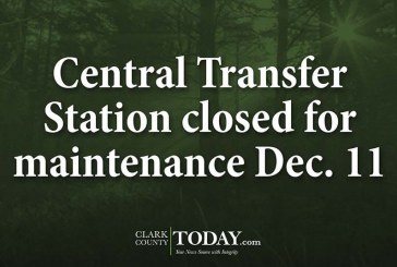 Central Transfer Station closed for maintenance Dec. 11