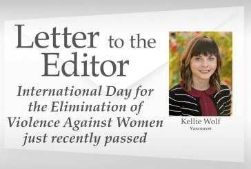 Letter: International Day for the Elimination of Violence Against Women just recently passed (Nov. 25)