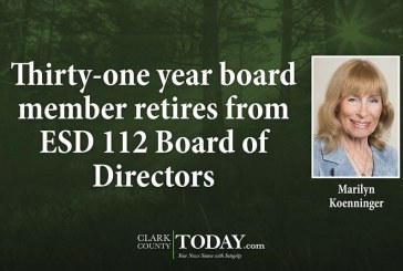Thirty-one year board member retires from ESD 112 Board of Directors
