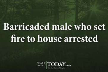 Barricaded male who set fire to house arrested
