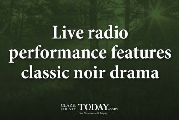 Live radio performance features classic noir drama