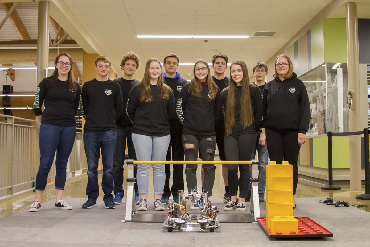 Woodland High School's FIRST Robotics Team, the Beaver Bots. Photo courtesy of Woodland Public Schools