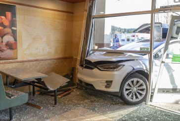 Tesla owner blames malfunction after crashing into Woodland Subway