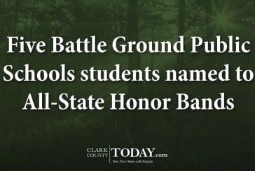 Five Battle Ground Public Schools students named to All-State Honor Bands