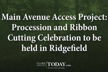 Main Avenue Access Project: Procession and Ribbon Cutting Celebration to be held in Ridgefield