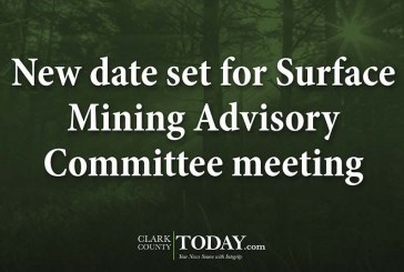 New date set for Surface Mining Advisory Committee meeting