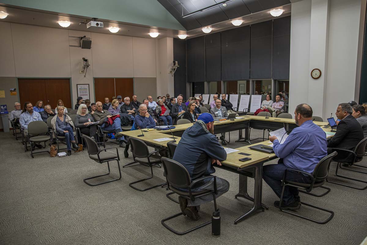 Members of the communities met with mine operators and the county for the February gathering of the Surface Mining Advisory Committee. Photo by Jacob Granneman