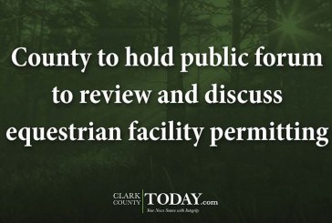 County to hold public forum to review and discuss equestrian facility permitting