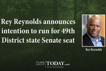 Rey Reynolds announces intention to run for 49th District state Senate seat