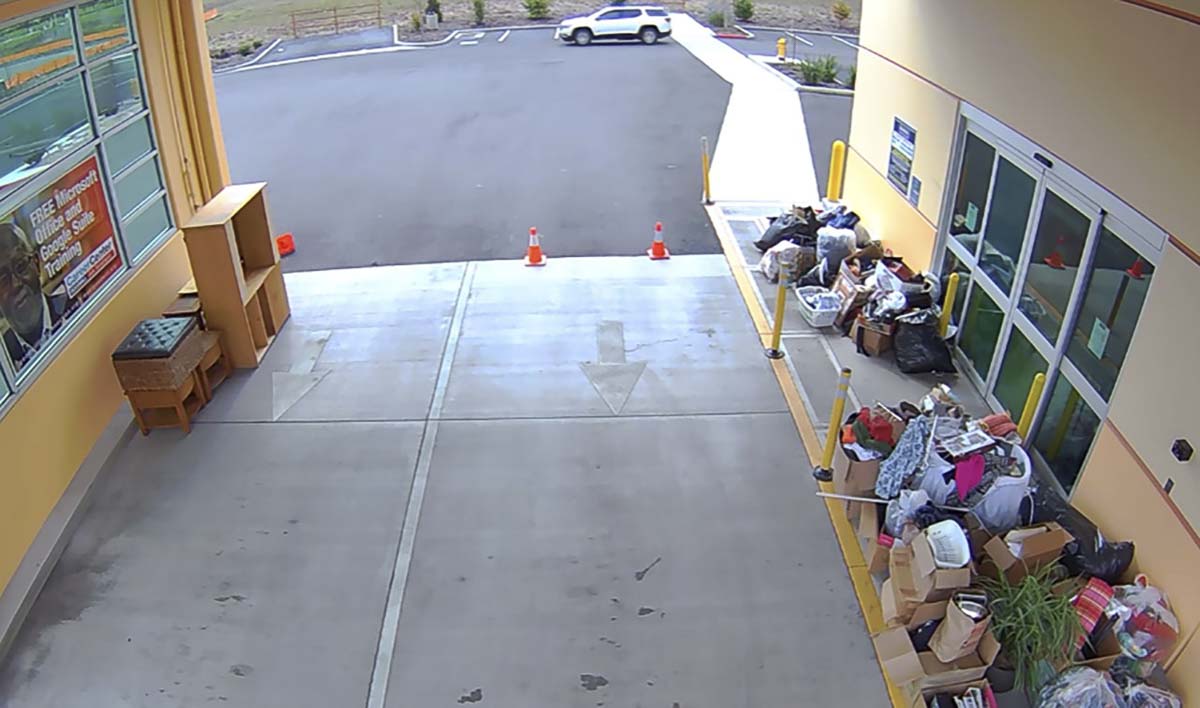 Even though this Goodwill in Orchards has been closed since March 23, people are still dropping items off. The retailer is asking people to stop until they re-open. Photo courtesy Goodwill Industries of the Columbia Willamette