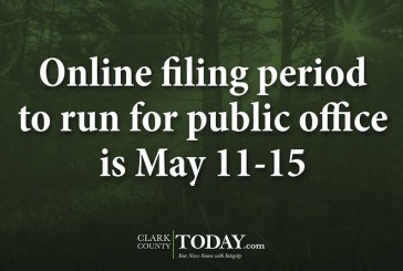 Online filing period to run for public office is May 11-15