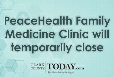 PeaceHealth Family Medicine Clinic will temporarily close