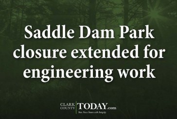 Saddle Dam Park closure extended for engineering work