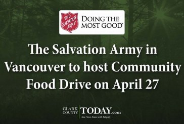 The Salvation Army in Vancouver to host Community Food Drive on April 27