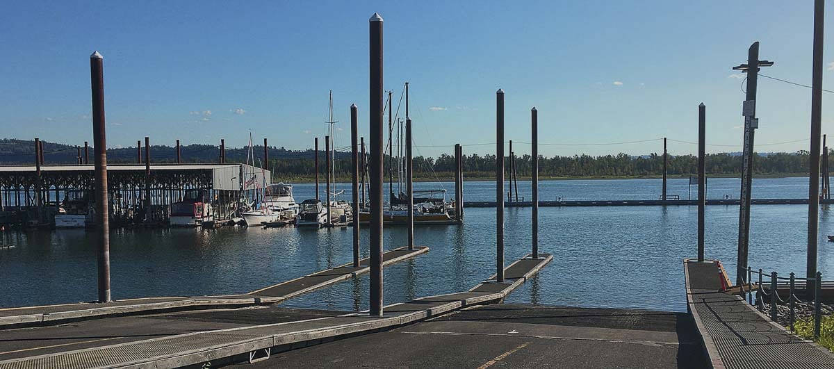Effective Wednesday (April 29), the Port of Camas-Washougal's launch ramp will be closing all but the most eastern lane of the launch ramp. All other lanes will be closed. Photo courtesy of Port of Camas-Washougal
