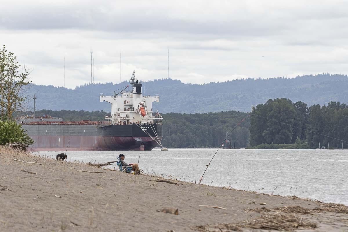 The Columbia River, as seen from Frenchman’s Bar Park, which is just a little ways down the river from where the mini-boat S/V Liberty will be relaunched. Photo by Mike Schultz